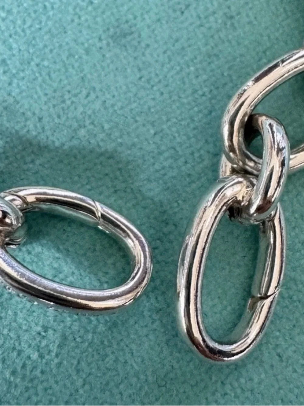 Tiffany & Co Italy 925 Sterling Oval Link 7.5” Clasp Ends - Picture 10 of 12